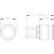 3SU1001-1AA70-0AA0 Siemens Pilzdrucktaster, beleuchtet, 22mm, rund Produktbild Additional View 2 S