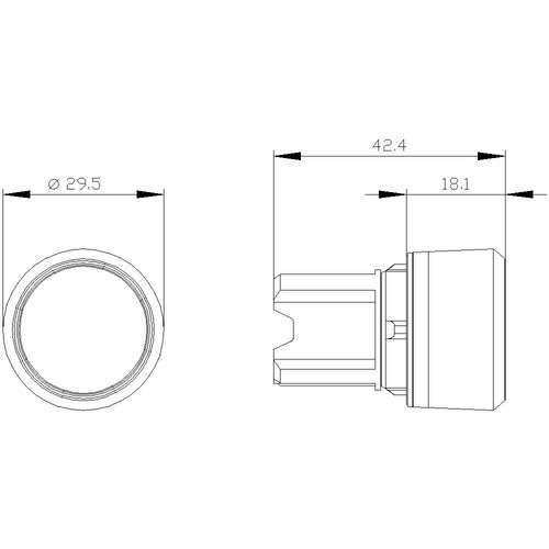 3SU1050-0CB30-0AA0 Siemens Drucktaster, 22mm, rund, Metall, hochglanz, gelb, Fr Produktbild Additional View 2 L