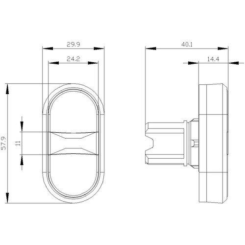 3SU1051-3AB61-0AK0 Siemens Doppeldrucktaster, bel., 22mm, rund, Me Produktbild Additional View 2 L