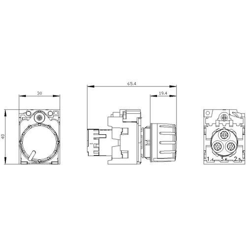 3SU1200-2PT10-1AA0 Siemens Potentiometer, 22mm, rund, Kunststoff,  Produktbild Additional View 3 L