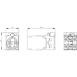 3SU1501-1AG20-1LA0 Siemens Halter für 3 Module, 1S+1Ö, 1S+1Ö, LED-Modul, rot, A Produktbild Additional View 3 S