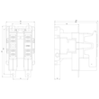3TC5217-0BP0 Siemens Schütz Bgr.8, 2pol. DC-3 und 5, 220A Hilfsschalter 22 (2NO+ Produktbild Additional View 3 S