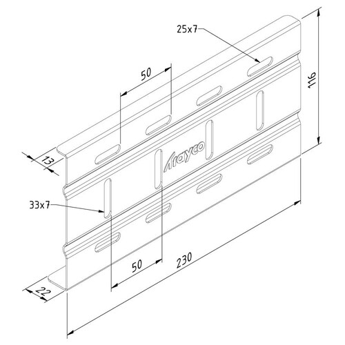 12635 TRAYCO CT110-JLS-PG H110 Verbinder große Spannweite Produktbild Front View L