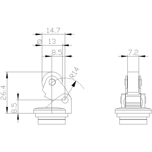 3SE5000-0AE11 Siemens Antriebskopf für Positionsschalter 3SE51/52 Rollenhebel, Produktbild Additional View 1 L