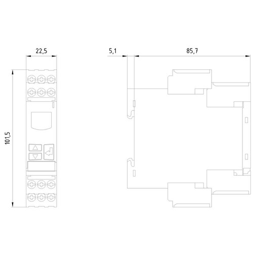 3UG4851-1AA40 Siemens Überwachungsrelais, digital, Drehzahlüb Produktbild Additional View 3 L