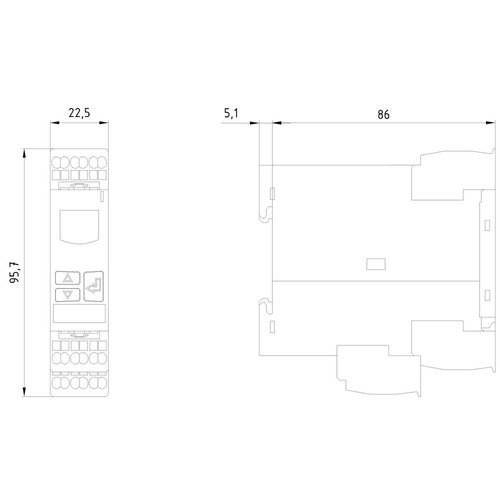 3UG4851-2AA40 Siemens Überwachungsrelais, digital, Drehzahlüb Produktbild Additional View 3 L