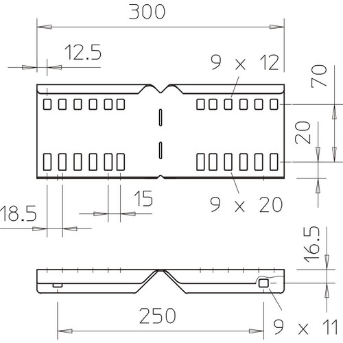 6216587 Obo LWVG 110 FS Winkelverbinder für Kabelleiter 114x300 Stahl bandverzi Produktbild Additional View 1 L