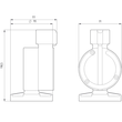 8WD44080DF Siemens Knickfuss, Kunststoff für Rohrmontage für 8WD4 Signalsäulen Produktbild Additional View 2 S