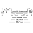 112856 Isoled LED Einbauprofil DIVE24 FLAT Aluminium eloxiert, 200cm Produktbild Additional View 1 S