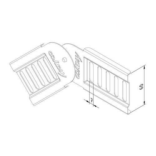 12069 Trayco CT110 VH DG Kabelrinne Gelenkverbinder   Cable Tray Vertical H Produktbild Front View L