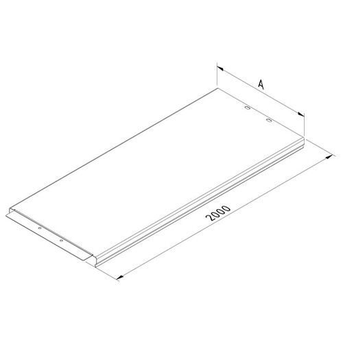 10418 Trayco CT C 200 2DG Kabelrinne Deckel klipsbar   Cable Tray Cover Produktbild Front View L