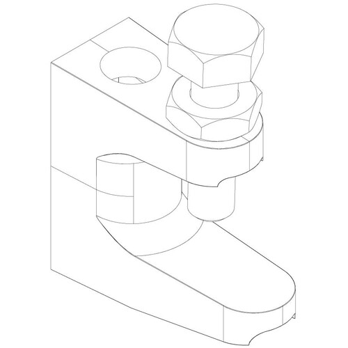 10221 Trayco FCI R10 EG Trägerklammer Gewindestange   Flange Clamp I profile Produktbild Additional View 3 L