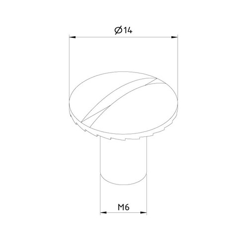 10326 Trayco RHB06 10 EG Rundkopfschraube   Round Head Bolt Produktbild Front View L