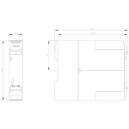 3SK1211-1BB40 Siemens SIRIUS 24V DC Sicherheitsrelais 4S Relais-Meldekreis1Ö Produktbild Additional View 2 L