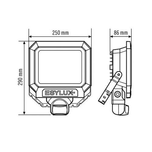 EL10810121 ESYLUX AFL SUN LED 30W 3K WH Produktbild Additional View 1 L