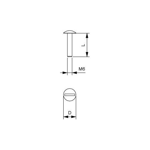 1148896 OBO BS M6x30 VA Becherschraube M6 V2A Edelstahl Produktbild Additional View 1 L