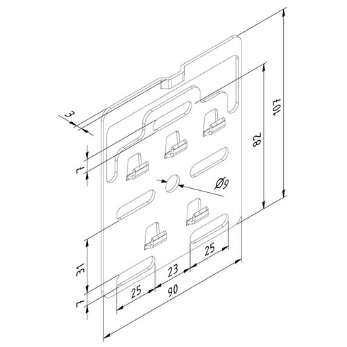 13544 Trayco MTL60 WB SS Wandbügel MTL60 Wall bracket light Produktbild Front View L