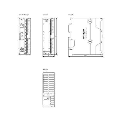 6ES7322-1FH00-0AA0 Siemens SIMATIC S7- 300 SM 322, DO 16xAC 120/230 V/1 A Produktbild Additional View 2 L