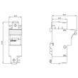 3NW7211 Siemens SENTRON, Zylindersicherungshalter, 22x58 mm, 1-p Produktbild Additional View 2 S