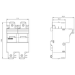 3NW7222 Siemens SENTRON, Zylindersicherungshalter, 22x58 mm, 2-p Produktbild Additional View 2 S