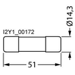 3NW8120-1 Siemens SENTRON, Zylindersicherungseinsatz, 14x51 mm, 50 Produktbild Additional View 2 S