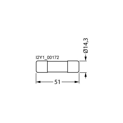 3NW8120-1 Siemens SENTRON, Zylindersicherungseinsatz, 14x51 mm, 50 Produktbild Additional View 2 L