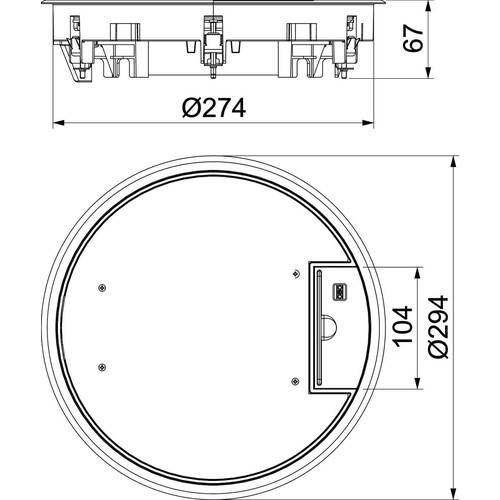 7405460 Obo GESR7 10U 1019 Geräteeinsatz für Universalmontage  Polyamid  graubei Produktbild Additional View 1 L