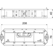 7408727 Obo UT4 45 4 Universalträger für 4 Modul45 Geräte 208x76x40 Polyamid  gr Produktbild Additional View 1 S