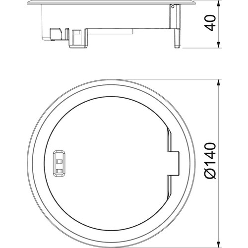 7408850 Obo GES R2 Ni Klappdeckel mit Rastschieber  Zinkdruckguss vernickelt Produktbild Additional View 1 L