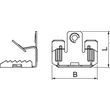 1483625 Obo BCUIT 14 20mm M6 Trägerklammer mit Innengewinde M6 14 20 Produktbild Additional View 1 S