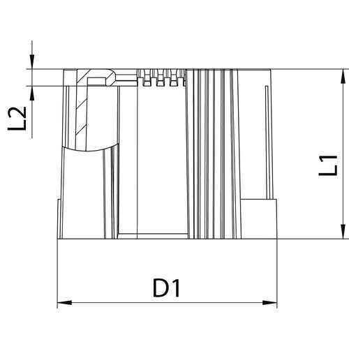 2047952 Obo 129 TB M25 SW Rohrendtülle, teilbar metrisch M25 Polyethylen  schwa Produktbild Additional View 1 L