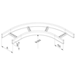10003 Trayco CL60 B90 400 DG Kabelleiter Bogen   Cable Ladder Bend Produktbild Additional View 1 S