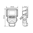 EL10810077 Esylux AFL SUN LED 10W 5K WH Fluter mit Bewegungsmelder 900lm Produktbild Additional View 2 S