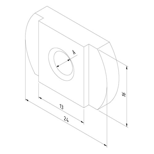 10331 Trayco SLN30 06 EG Gleitmutter   Sliding Nut Produktbild Additional View 2 L