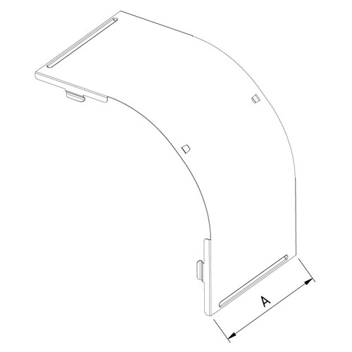 12557 Trayco CT60 CFB90 200 DG Kabelrinne Deckel Fallstück   Cover Fal Produktbild Front View L