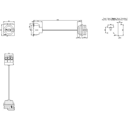 3LD2714-0TK51 Siemens Hauptschalter 3pol. Iu=100, P/AC 23A bei 400V=37kW Hu Produktbild Additional View 2 L