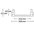 112785 Isoled LED Aufbauprofil SURF12 BORDERLESS FLAT Aluminium eloxiert, 200 Produktbild Additional View 1 S