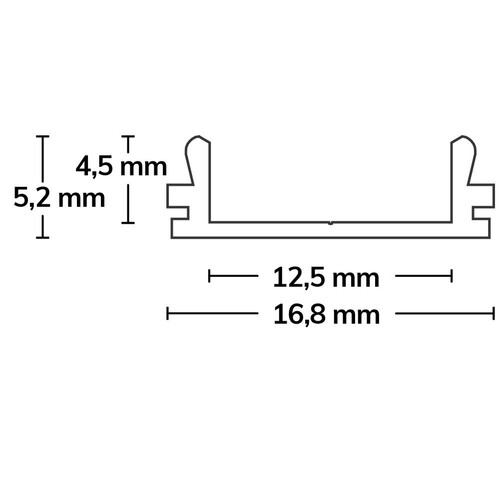 112785 Isoled LED Aufbauprofil SURF12 BORDERLESS FLAT Aluminium eloxiert, 200 Produktbild Additional View 1 L