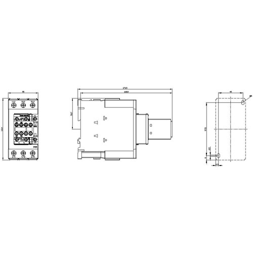 3RT2038-1KB44 Siemens Koppelschütz AC 3: 37kW/400V, 2S+2Ö, DC 24V, 3pol. S2 Produktbild Additional View 2 L