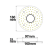 112435 Isoled LED Umrüstplatine mit Radarsensor 160mm, 14W, mit Magnet, war Produktbild Additional View 1 S