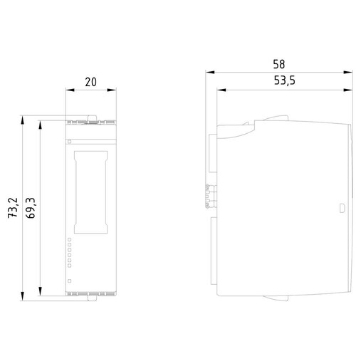 3RK7136-6SC00-0BC1 Siemens SIMATIC ET 200SP Safety Kommunikationsmodul F CM A Produktbild Additional View 2 L