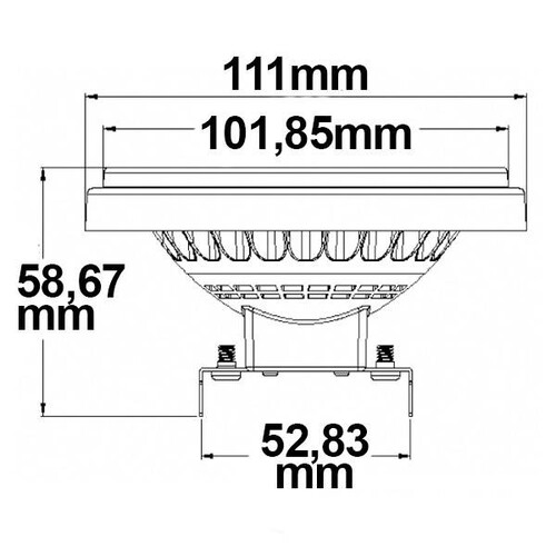 111810 Isoled AR111 G53 Spot, 11W, 30°, warmweiß Produktbild Additional View 2 L