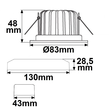 113057 ISOLED EB-Strahler LED 10W IP65 4000K 60° 875lm dimmbar inkl. Trafo Produktbild Additional View 2 S