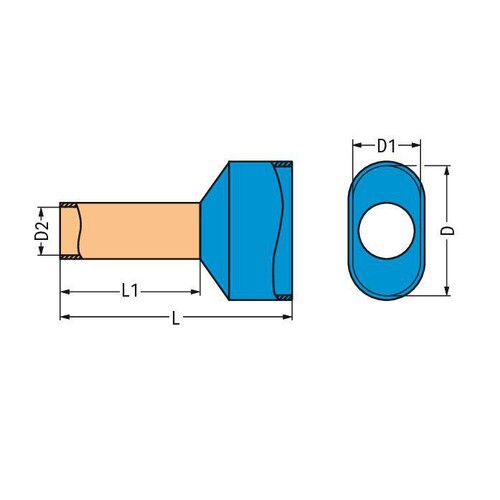 216-542 Wago Twin-Aderendhülse Produktbild Additional View 1 L
