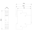 5TE4823 Siemens Taster, 2S 20A, 1 Taste rot, LED 230V Produktbild Additional View 2 S