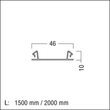 22170180 Zumtobel TECTON T/KK AK 1997 PP WH Abdeckstreifen weiß aus Kunststoff Produktbild Additional View 1 S