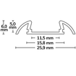 112795 Isoled LED Aufbauprofil SURF11 Aluminium eloxiert, 200cm Produktbild Additional View 1 S