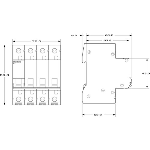 5TL1640-0 Siemens Ausschalter 40A 3- polig+N Produktbild Additional View 2 L