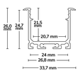 112863 Isoled LED Einbauprofil DIVE24 Aluminium eloxiert, 200cm Produktbild Additional View 1 S