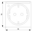 5UB1935 Siemens DELTA i-system Steckdose mit Schriftfeld u. Betriebsanzeige, alu Produktbild Additional View 2 S